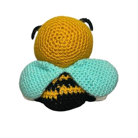Handmade Crochet Bumblebee Stuffed Plush 9-inch - Picture 3 of 4
